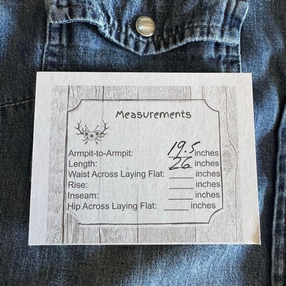 J Crew Jeans Chambray Button Up Shirt Pearl Snap Buttons Long Sleeve Sz6/S #2509 - Picture 9 of 13